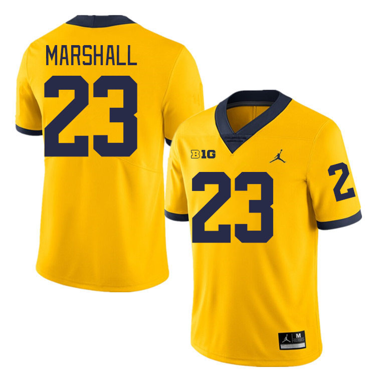 Jordan Marshall Michigan Jersey,Michigan Wolverines #23 Jordan Marshall Jersey Youth-Maize